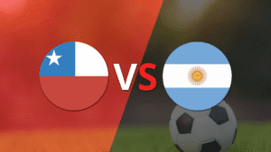 Termina el primer tiempo con una victoria para Argentina vs Chile por 1-0