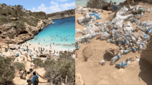 Dueños de playa en España solicitan cierre de acceso luego de avalancha turística causada por redes sociales: vea el video